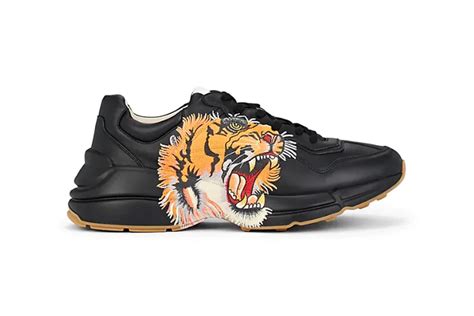 gucci supreme tiger sneakers|Gucci rhyton sneakers men's.